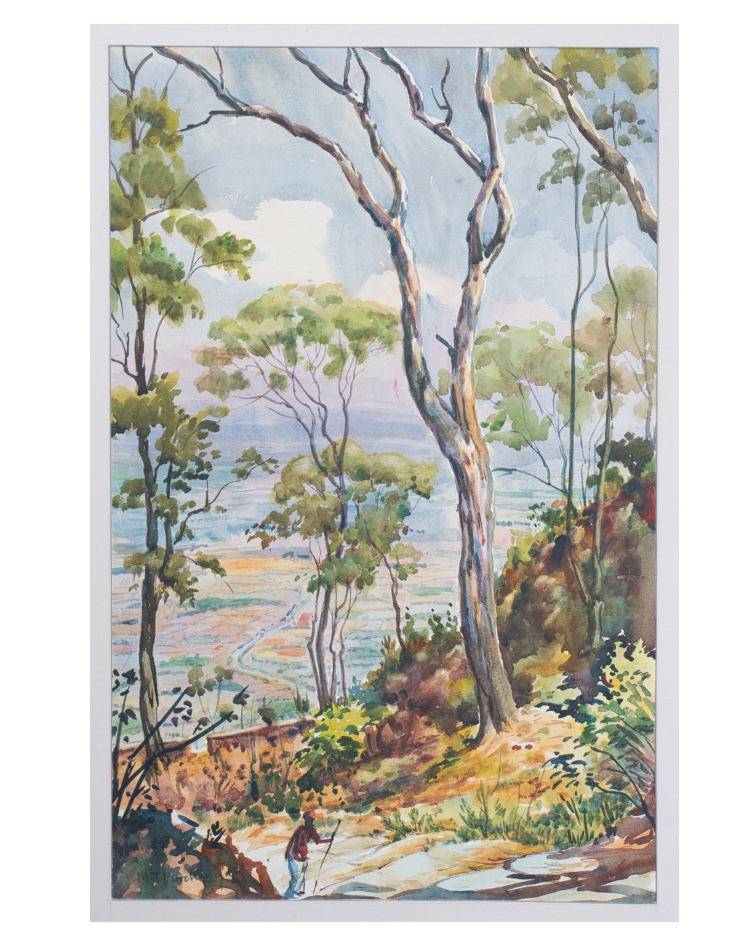 Hillside Landscape with Traveler